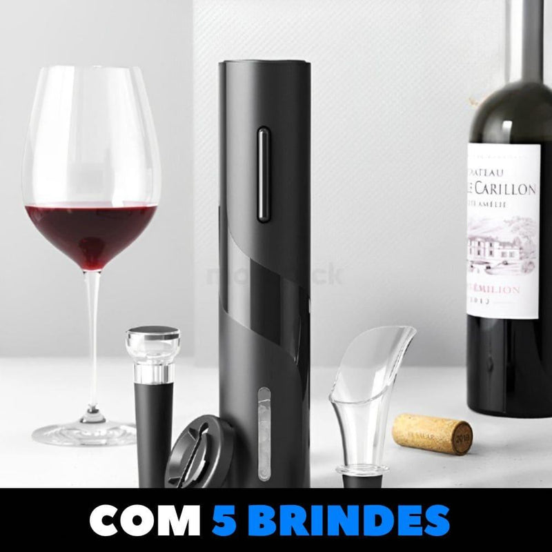 Kit Abridor de Vinho Profissional - COM 5 BRINDES INCLUSOS