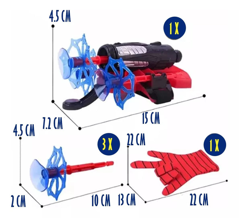 Lançador de Teia Homem Aranha + 2 Miniaturas de BRINDE (Spider Shot®)