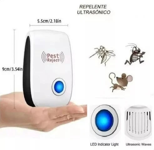 Repelente Sonoro Elétrico: Proteção Total contra Insetos e Roedores!