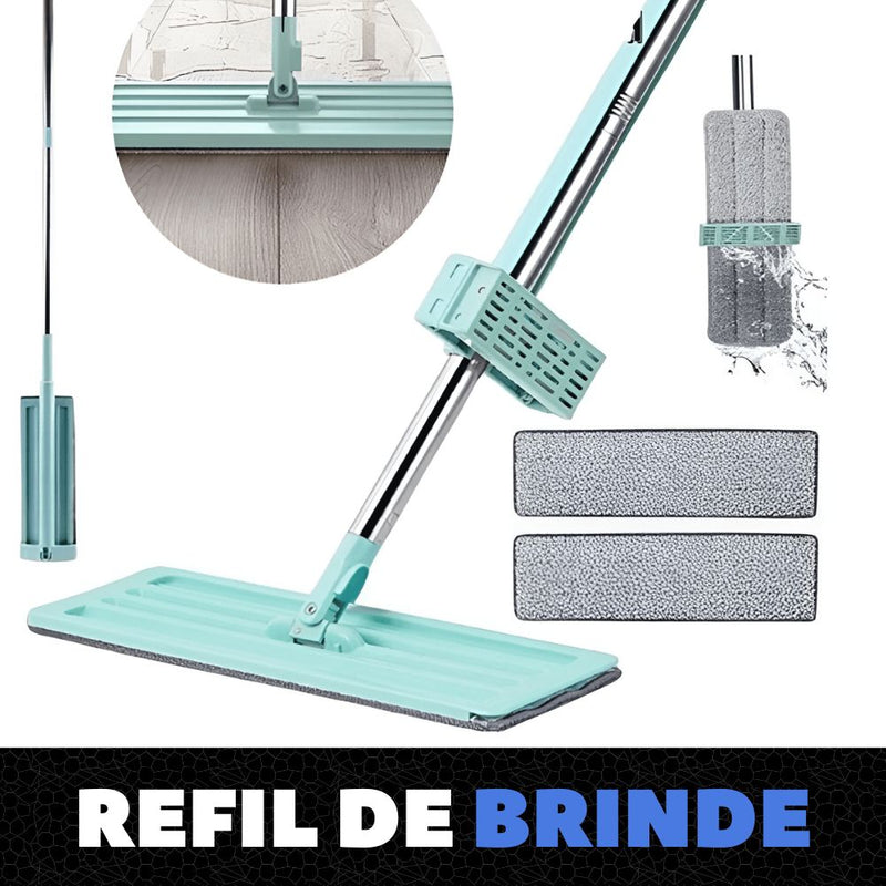 Esfregão Rodo Mágico Mop Flat Retrátil 360º + REFIL DE BRINDE