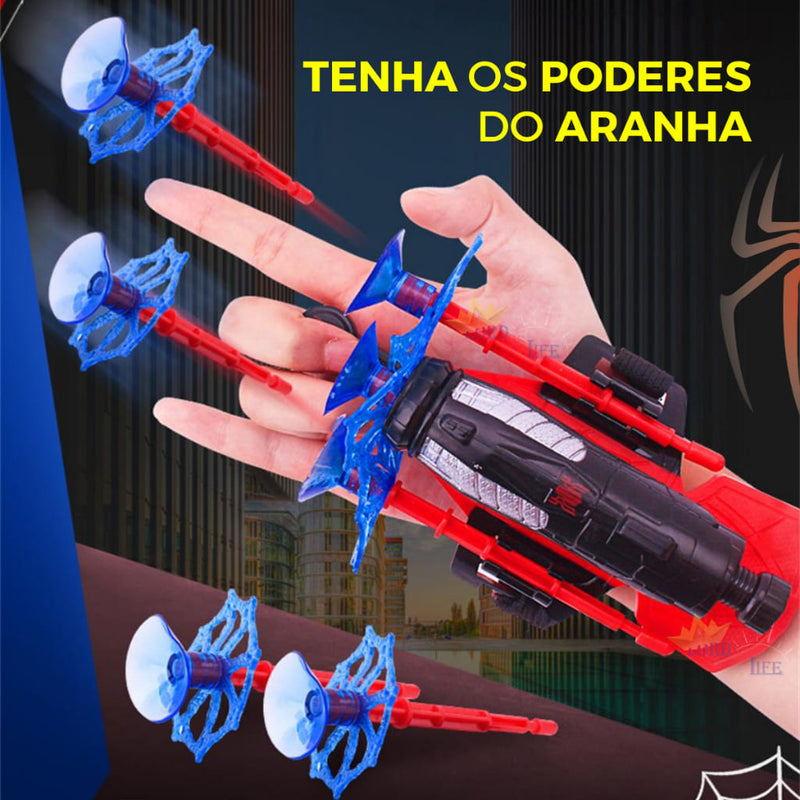 Lançador de Teia Homem Aranha + 2 Miniaturas de BRINDE (Spider Shot®)