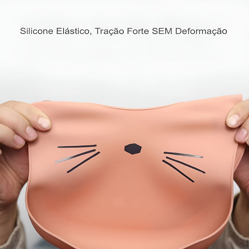 Babador de Silicone Infantil - Animais