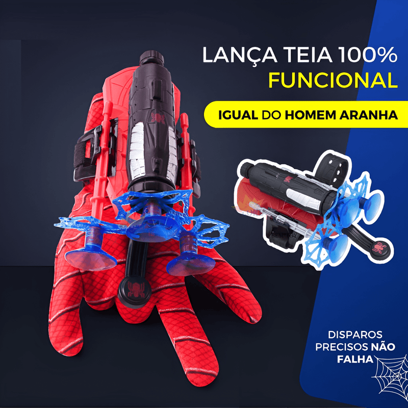 Lançador de Teia Homem Aranha + 2 Miniaturas de BRINDE (Spider Shot®)