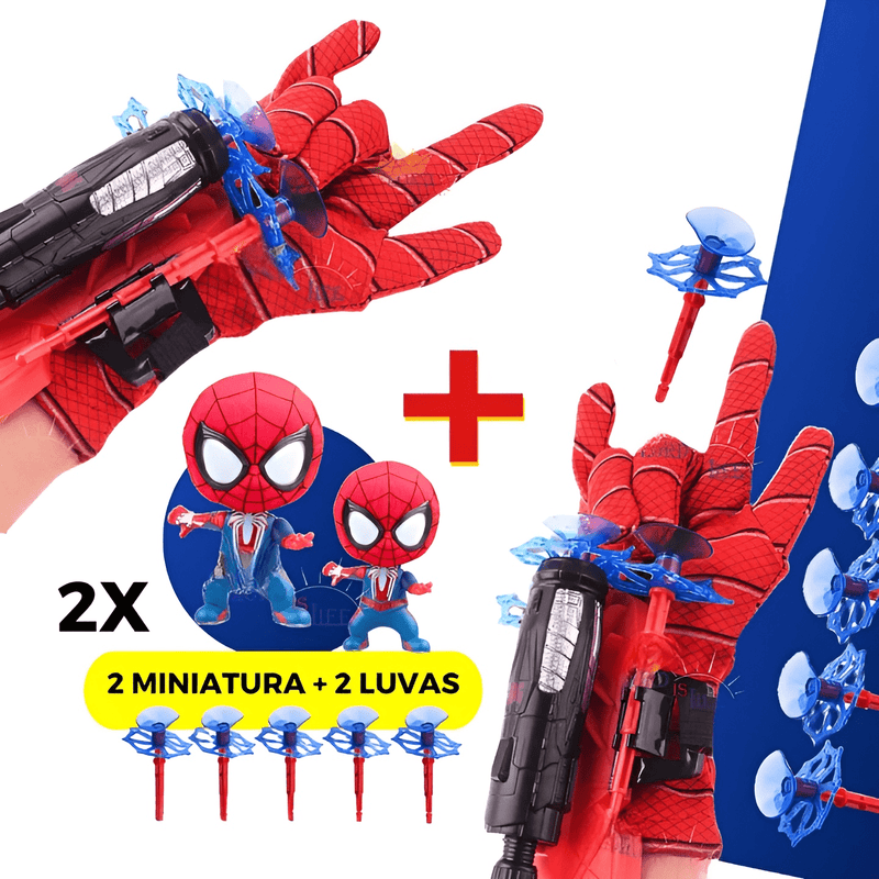 Lançador de Teia Homem Aranha + 2 Miniaturas de BRINDE (Spider Shot®)