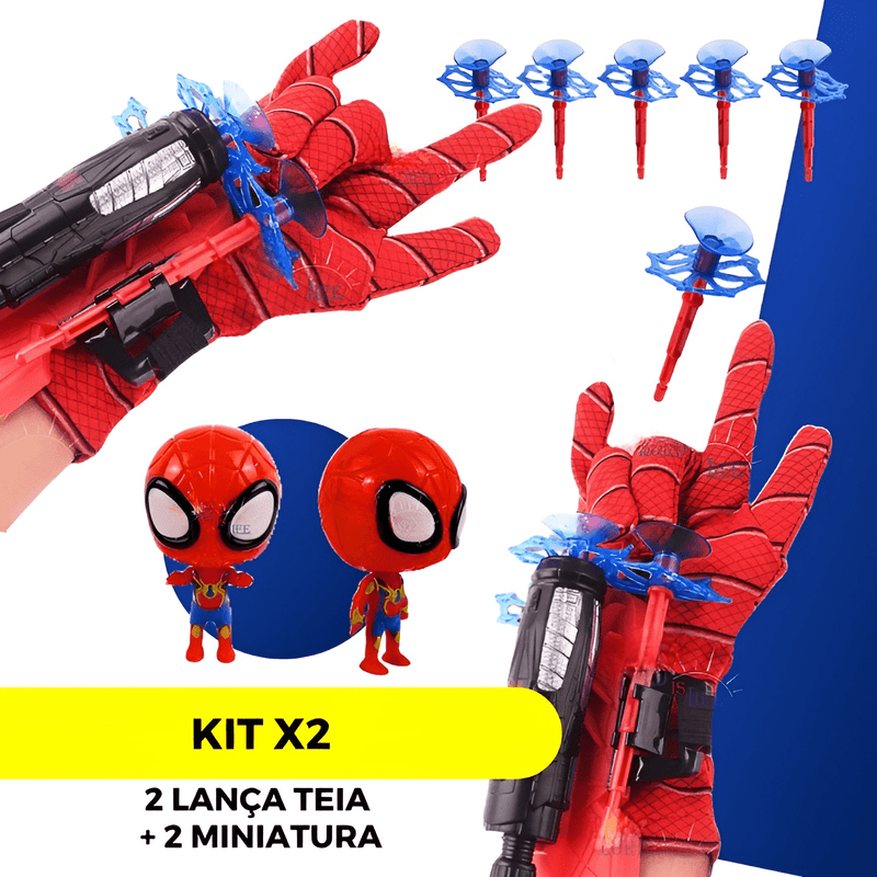 Lançador de Teia Homem Aranha + 2 Miniaturas de BRINDE (Spider Shot®)